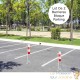 Lot de 2 Barrières bloque parking et de stationnement. 70 cm