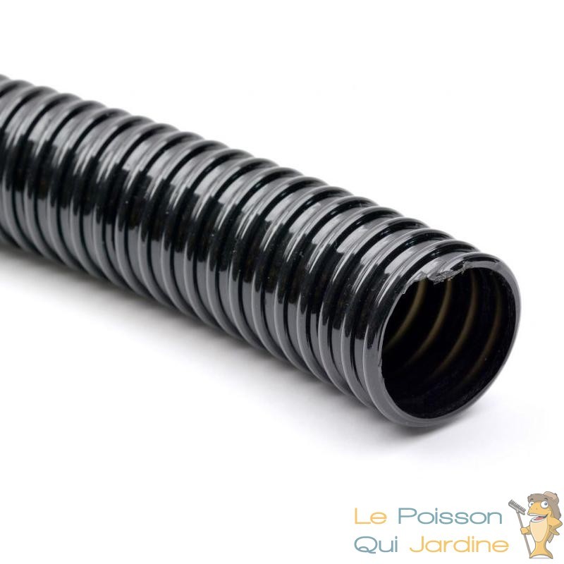 5 mètres tuyau 25 mm PVC résistant Noir 330 gr/m pour bassin - Le Poisson  Qui Jardine