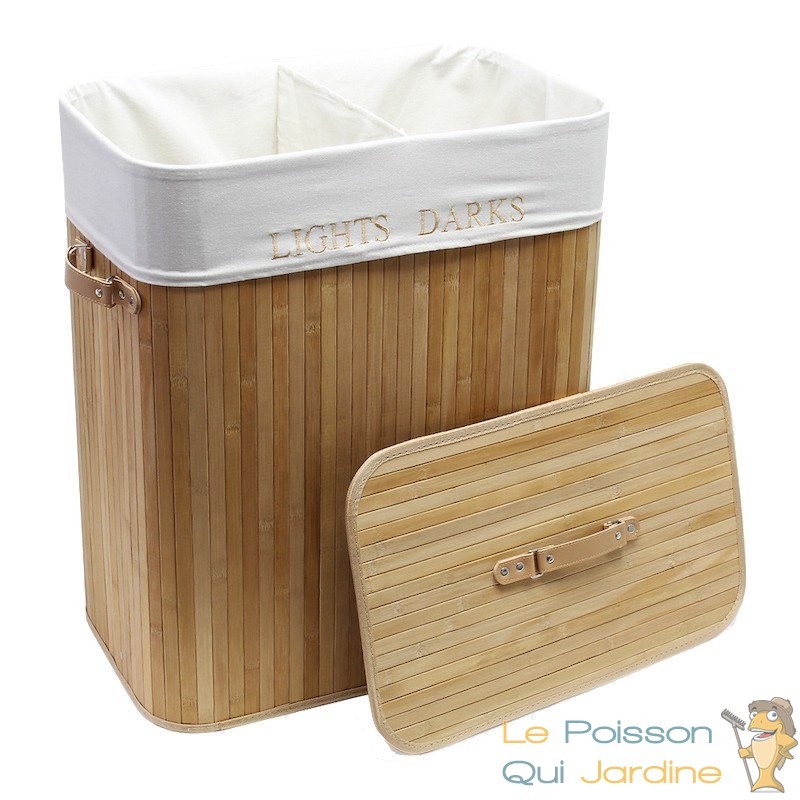 Paniers De Rangement Panier À Linge Sale Pliable Ménage Bambou En Bois  Salle De Bains Laundr 230627 Du 17,75 €