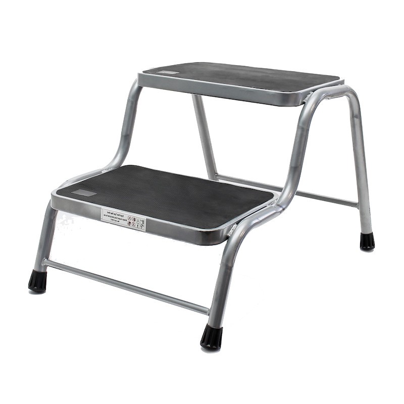 Marche-Pied, Petit Escabeau, 2 Marches, Acier, Capacité max : 150 Kg