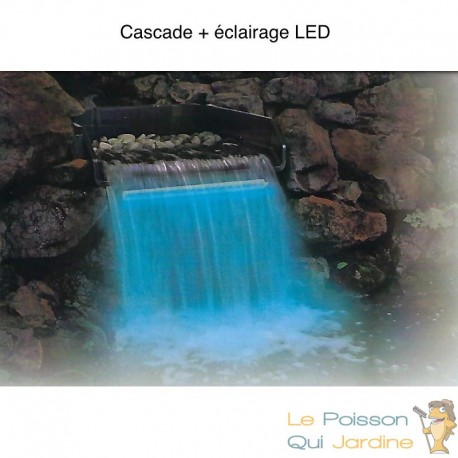 Cascade - lame d'eau avec LED pour décorer votre bassin de jardin