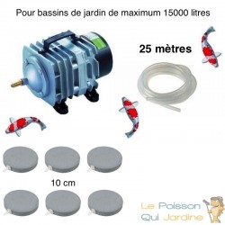 Set aération bassin 6 disques 10 cm de 12000 à 15000 litres