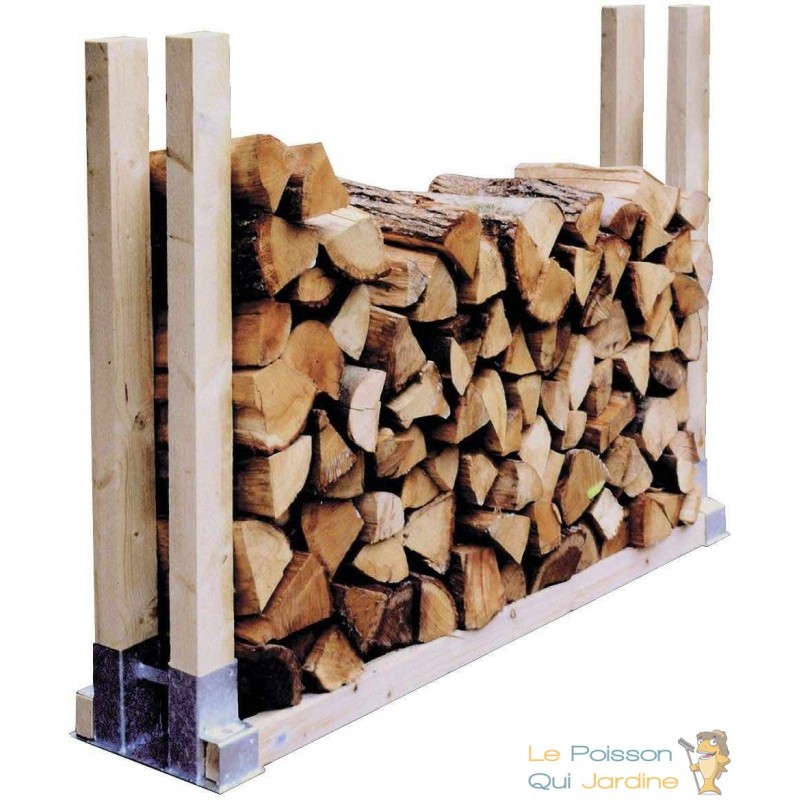 Support de rangement pour bûches d'extérieur en bois de chauffage pour  cheminée, support empilable en bois robuste pour patio, terrasse, petit  bois, support de rangement pour bûches, support de rangement tubulaire en