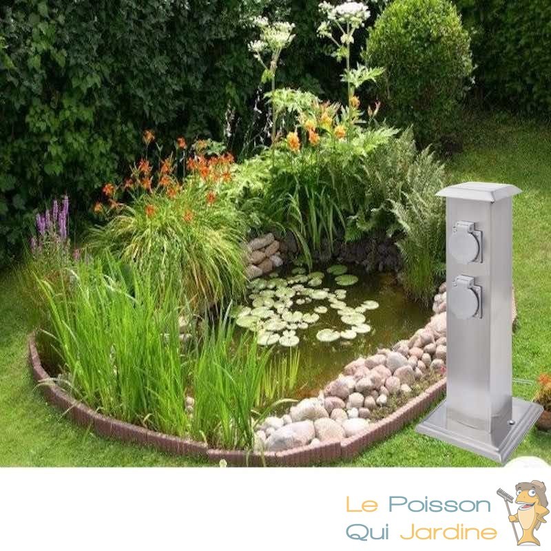 Multiprise Borne Inox 4 Prises Électriques Pour Jardin Et