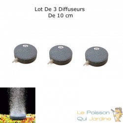 Lot de 3 diffuseurs d'air plaque ronde 10 cm pour bassins de jardin