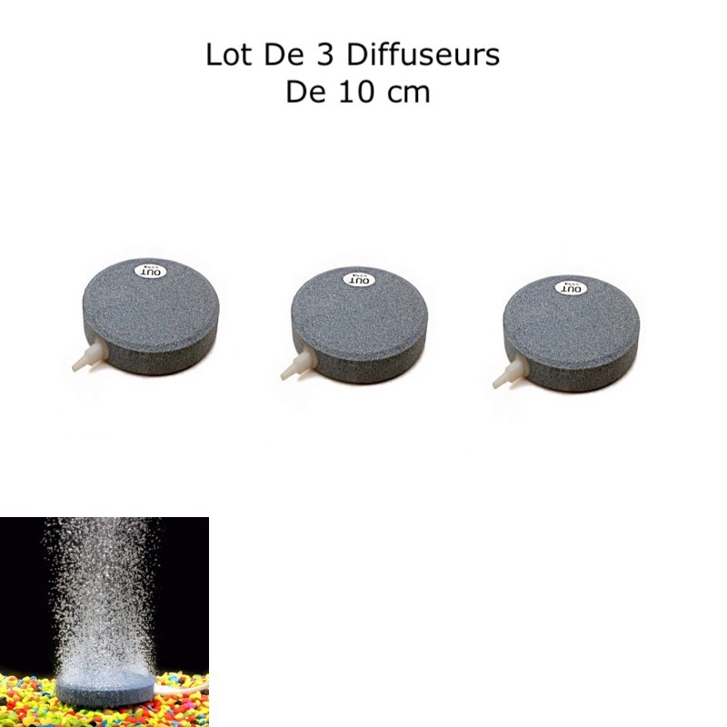 Lot De 3 Diffuseurs D'Air, Disques, 10 cm, Pour Bassins De Jardin
