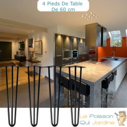 4 Pieds De Tables De 60 cm De Haut, Design Loft Et Industriel