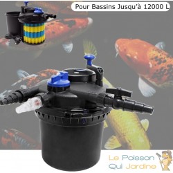 Filtre bassins de jardin sous pression UV 11W jusqu'à 12000 litres