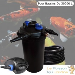 Kit filtre pression complet pour bassins de 30000 l pompe 6000