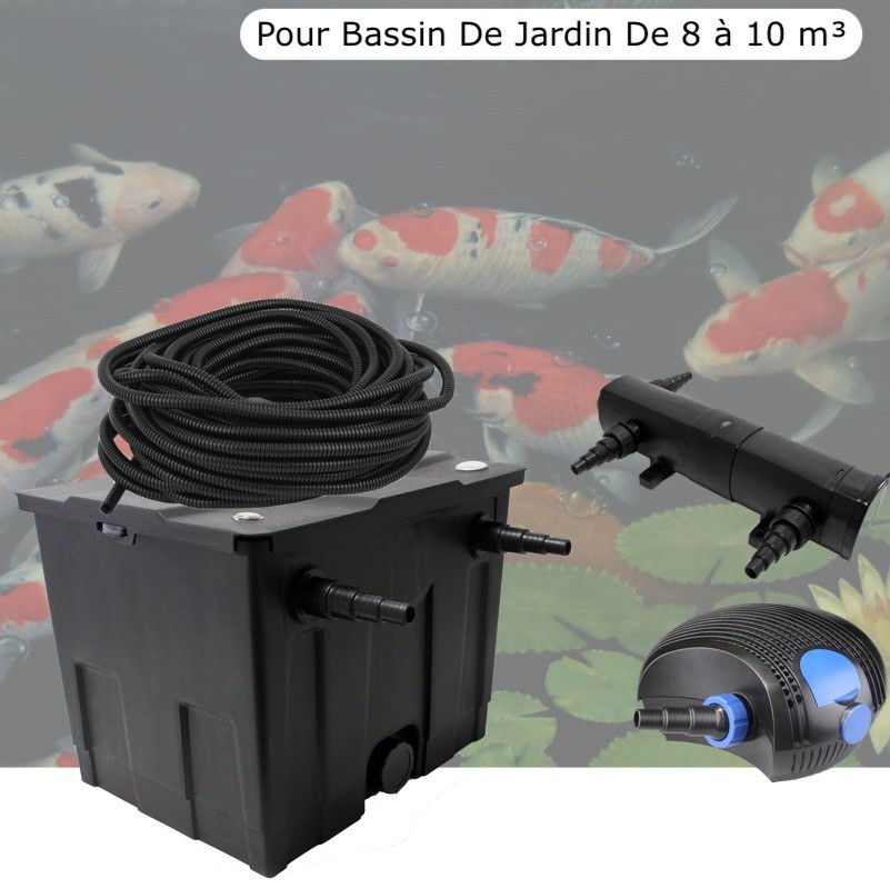 Kit De Filtration Complet Avec UV 36W Pour Bassin De Jardin : 8 à 10 m³