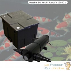 Filtre + UV 24W Bassin De Jardin Jusqu'à 12000 Litres