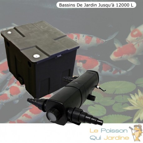 Filtre + UV 24W Bassin De Jardin Jusqu'à 12000 Litres