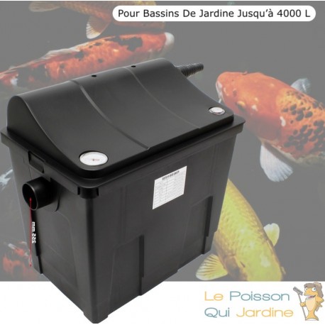 Filtre bassins de jardin et étangs jusqu'à 4000 litres avec poissons