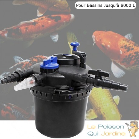 Filtre Pour Bassins De Jardin Sous Pression, UV 11W, Jusqu'à 8000 L