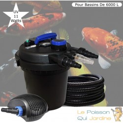 Kit Filtre Pression UV 11W Puissant, Pour Bassins De 6000 L