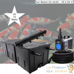 Kit de Filtration, UV 72 W, Pour Bassin De Jardin : 40 à 60 m³