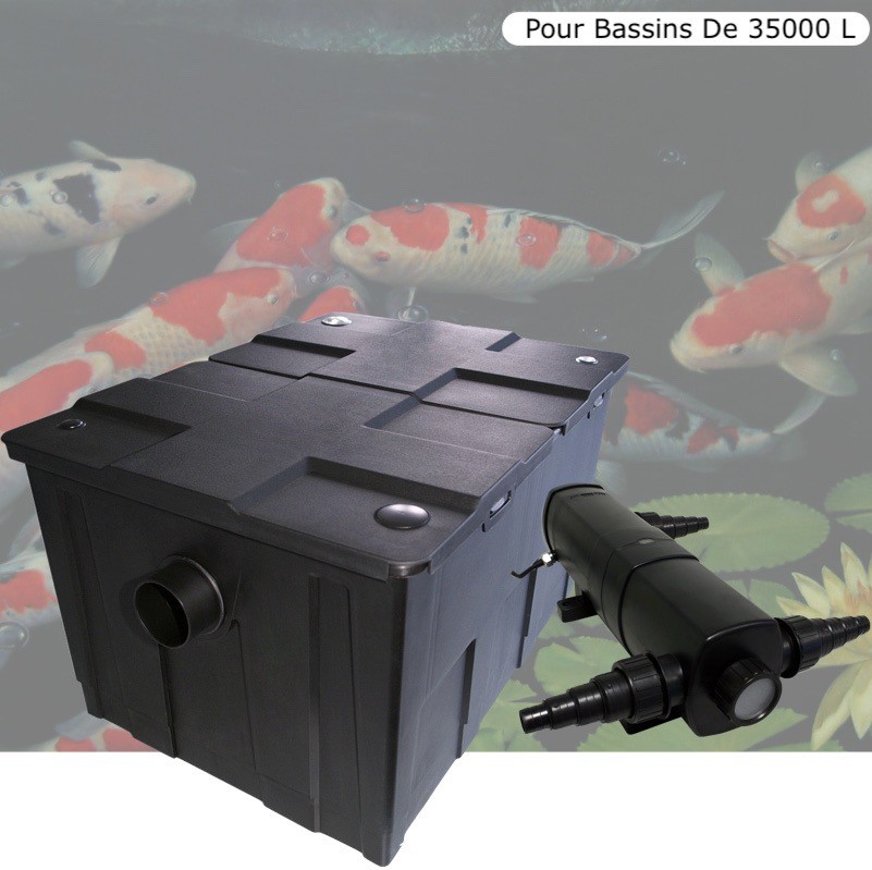 Filtre Bassin + Clarificateur UV Stérilisateur 72W, Pour Bassin De Jardin Jusqu'à 40000 L