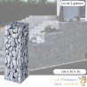 Lot De 2 Gabions En Métal Galvanisé - Robustes - Résistants - 100 x 50 x 30 cm