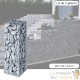 Lot De 2 Gabions En Métal Galvanisé, Robustes, Résistants, 100 x 30 x 30 cm