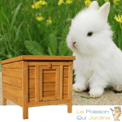 Clapier lapin en bois, sur pied, extérieur, rongeurs, achat pas cher