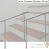 Lot de 2 Rampes D'Escaliers, Sur Pied, 100 cm, Acier Inoxydable