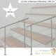 Lot 2 Rampes D'Escalier Sur Pied, 100 cm, Acier Inoxydable, 3 barres