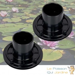 Lot de 2 connecteurs bâche VIS INOX passe paroi PVC 50mm pour bassin