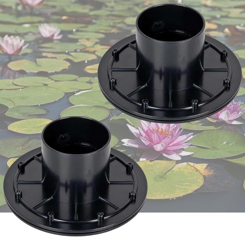 Lot de 2 connecteurs bâche VIS INOX passe paroi PVC 90 mm pour bassin