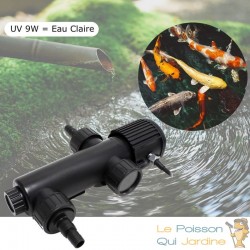 U.V ( Ultra Violet ) stérilisateur et clarificateur d'eau 9W, Pour Aquariums Et Bassins De Jardin