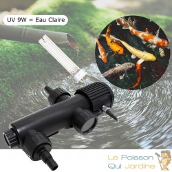 U.V ( Ultra Violet ) 9W Pour Aquarium, Bassins + 1 Ampoule Supplémentaire