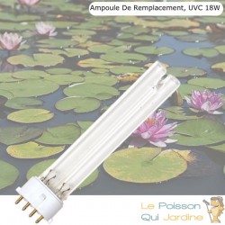 Ampoule UV Stérilisateur - Clarificateur 18W, Pour Aquarium, Bassin De Jardin