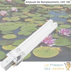 Ampoule UVC 5 Watts pour aquarium et bassin