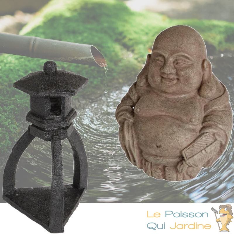 Bouddha Décoration De jardin, Bassin De Jardin ou décoration intérieure -  Le Poisson Qui Jardine