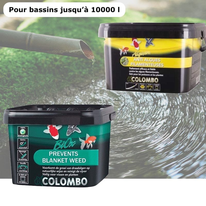 Pack anti algues filamenteuses et oxygène pour bassins de max. 10000 litres - Le Poisson Jardine