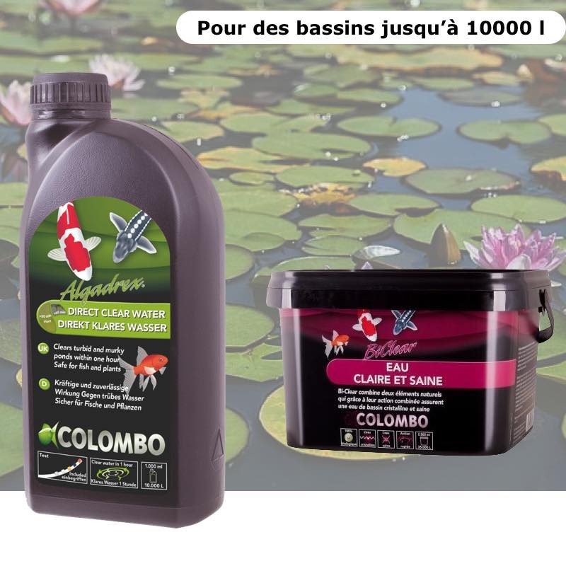 Pack anti eau verte et clarté optimale pour bassins de jardin de 10000 litres