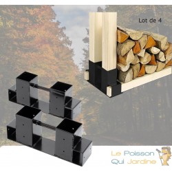 4 Range Bûches, Support En Métal, Pour Rangement Du Bois De Chauffage