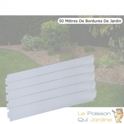 50 m de bordures de jardin en métal. A clipser. Bordures pas chères
