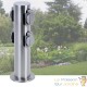 Multiprise Borne Ronde INOX 4 Prises Électriques Pour Jardin Et Extérieur