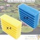 Lot De 8 Mousses Bleues + 4 Mousses Jaunes, De Filtration, De Remplacement,