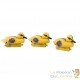 Lot De 3 Décorations , 1 Mâle + 1 Femelle Canard + 3 Canetons, Artificiel