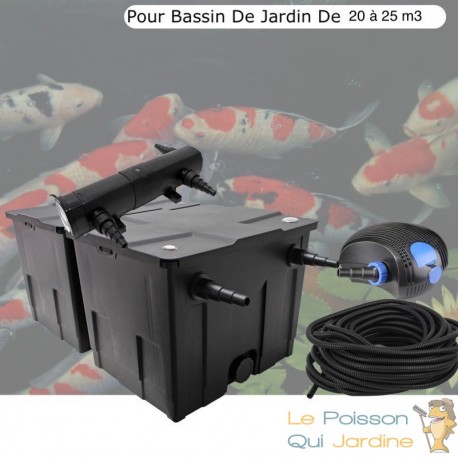 Filtre complet avec UV pour bassin de jardin : 10 à 15 m³ avec poissons