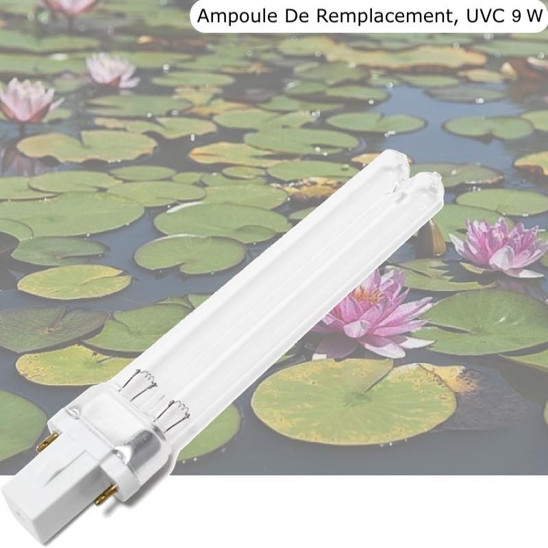 Ampoule Stérilisateur - Clarificateur UV 9W, Pour Aquarium, Bassin De Jardin