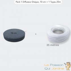 Pack Diffuseur D'Air, Forme De Disque, 10 cm + 1 Tuyau De 25 m, Bassins