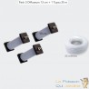 Pack 3 Diffuseurs D'Air, 13 cm De Long + 1 Tuyau De 25 m, Bassins
