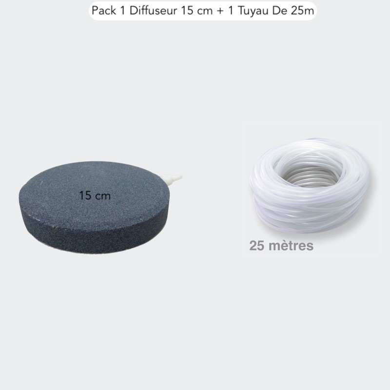 Pack 1 Diffuseur D'Air, Forme De Disque 15 cm + 1 Tuyau De 25 m