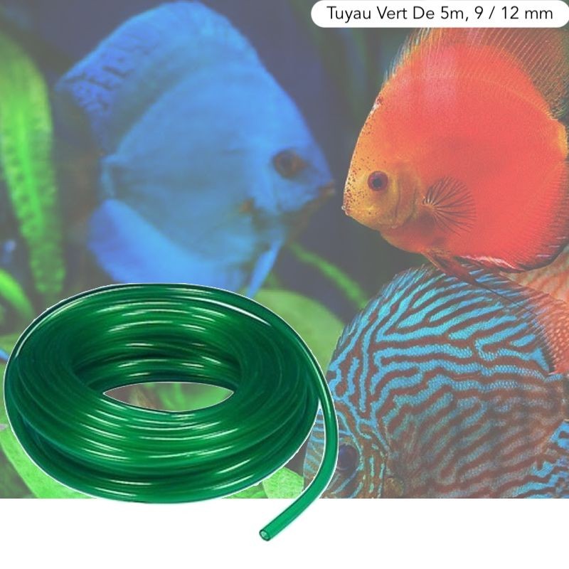 5 Mètres De Tuyau Vert Pour Pompe À Air D'Aquarium, Bassin De Jardin