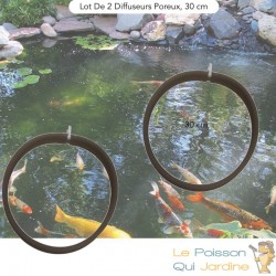 2 Diffuseurs D'Air Bassins Poreux PREMIER PRIX 30 cm. À Lester Pour Bassins De Jardin