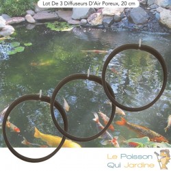 Lot De 3 Diffuseurs D'Air Poreux PREMIER PRIX 20 cm. À Lester Pour Bassins De Jardin