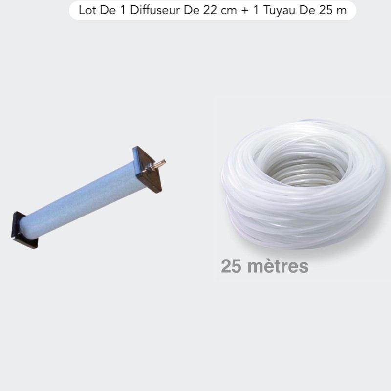 Lot De 1 Diffuseur D'Air, 22 cm De Longueur + 1 Tuyau 25 m