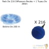 Lot De 216 Diffuseurs D'Air, Boules, 5 cm + 1 Tuyau De 200 m, Pour Bassins